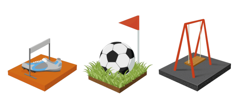 Recyclage pneus jusqu'au terrain de foot règles du jeu